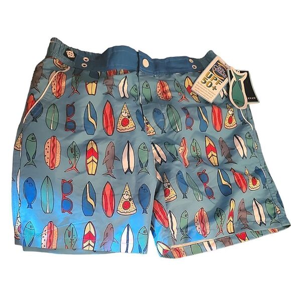 NWT Andy & Evan UPF 50 Surf Board Swim Trunks - Picture 5 of 5